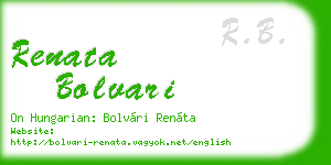 renata bolvari business card