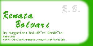 renata bolvari business card